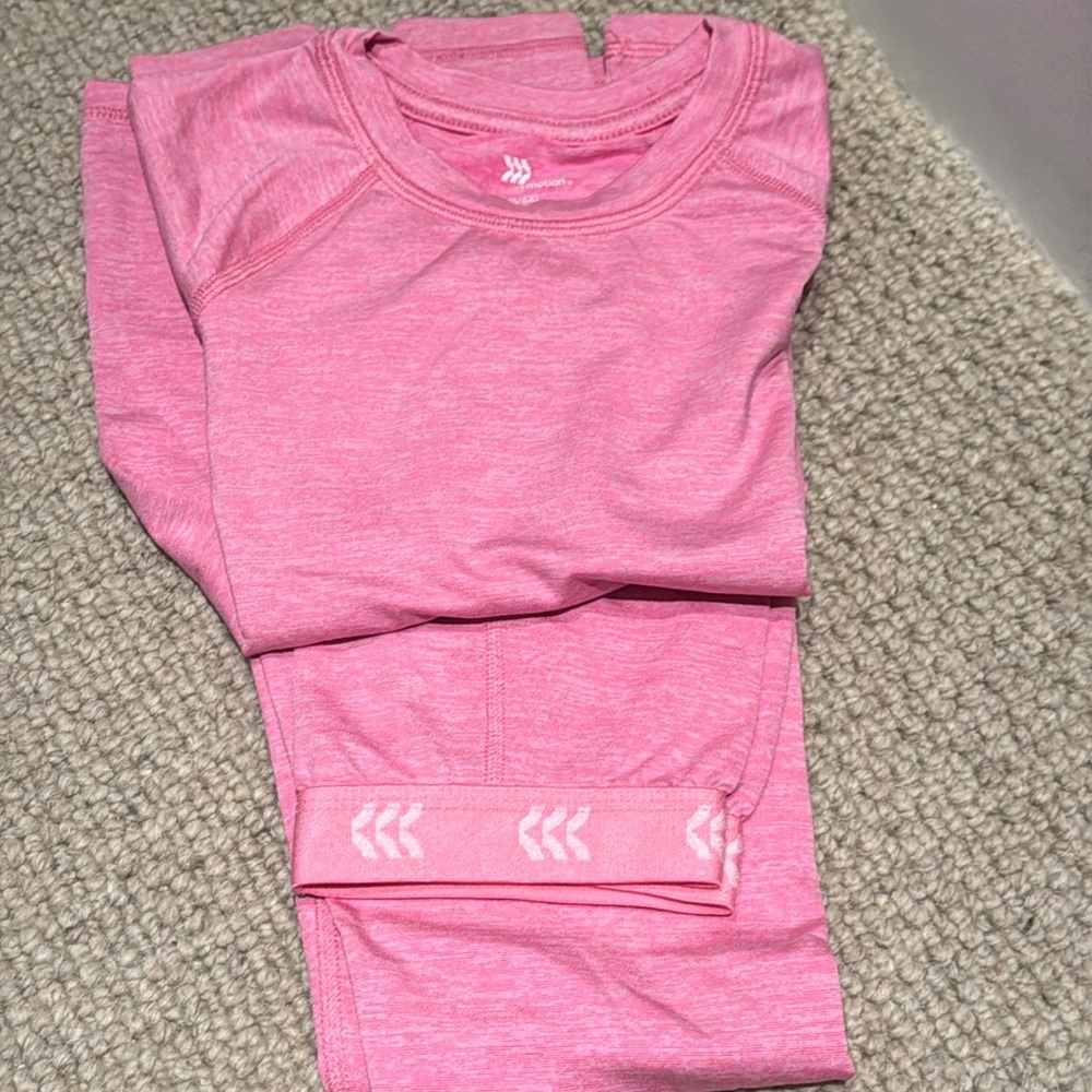 All in motion long johns. Used once. Pink size 6